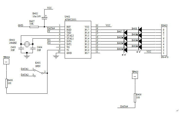 用單片機AT89C2051進行維特比譯碼電路圖